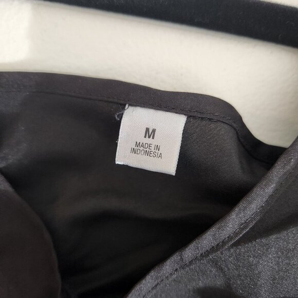 Black Spaghetti Strap Camisole Top Adjustable Straps Womens Medium - Picture 2 of 9